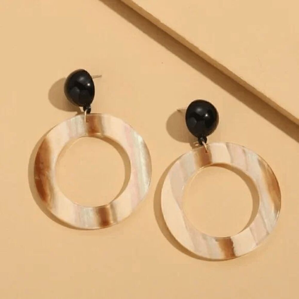 Ladies Brown Hoop - Picture 2 of 3